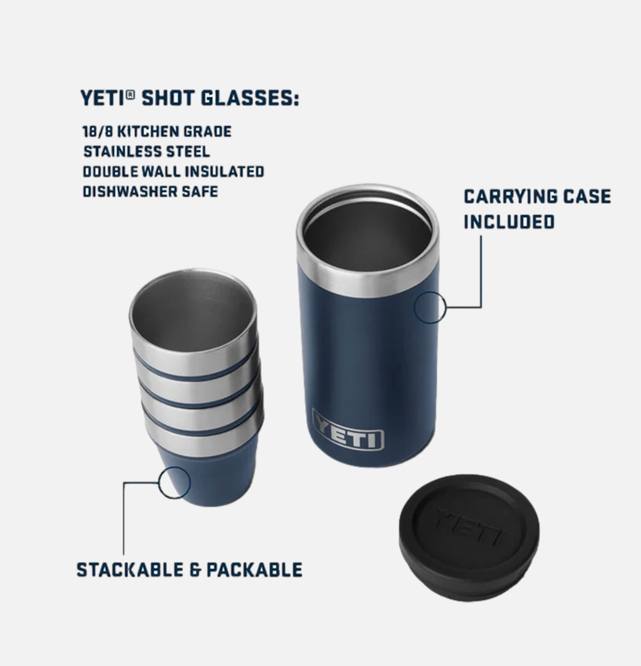 Verres à shot Yeti Rambler Navy