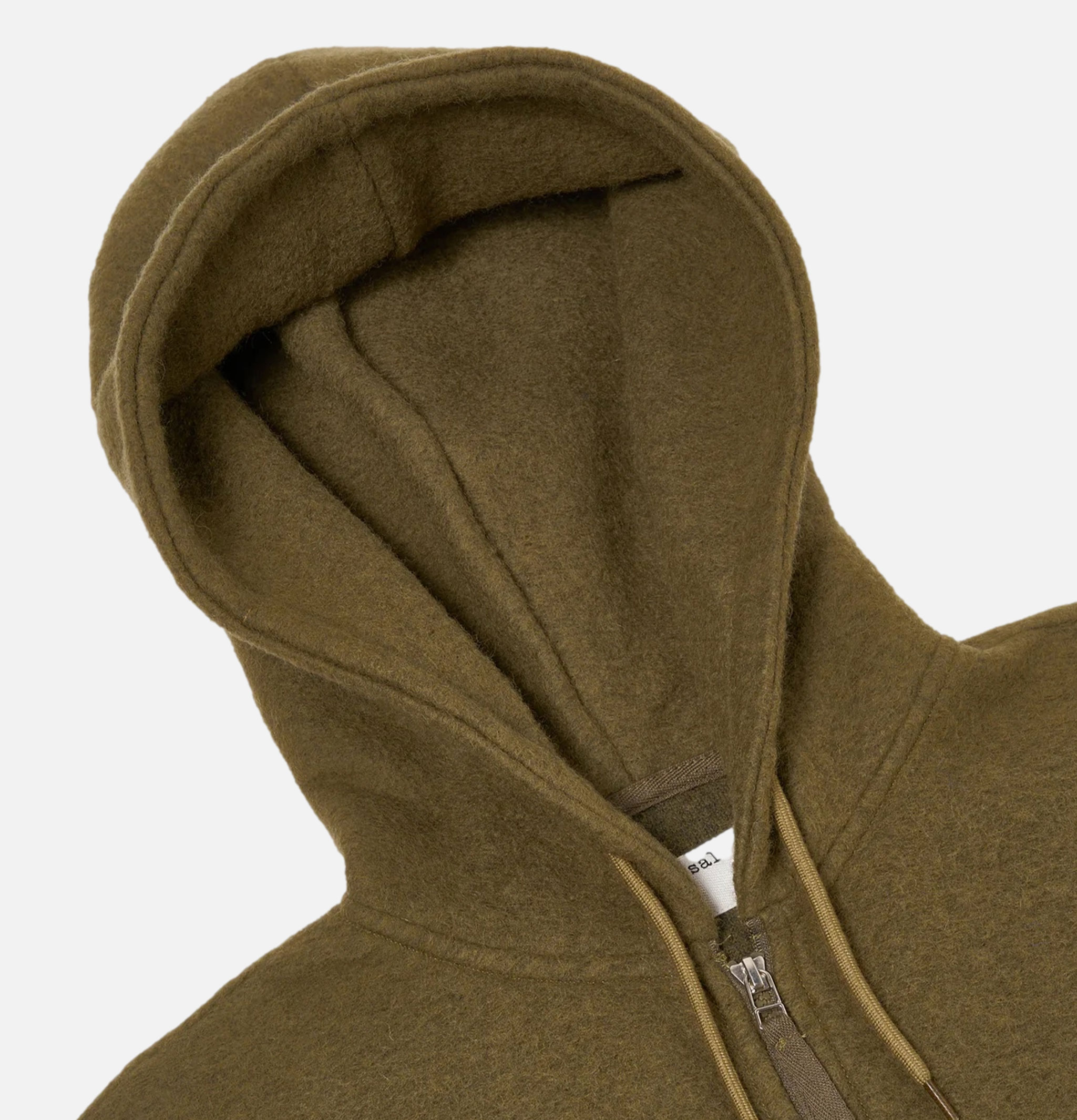 Universal Works Wool Travel Hoodie Lovat