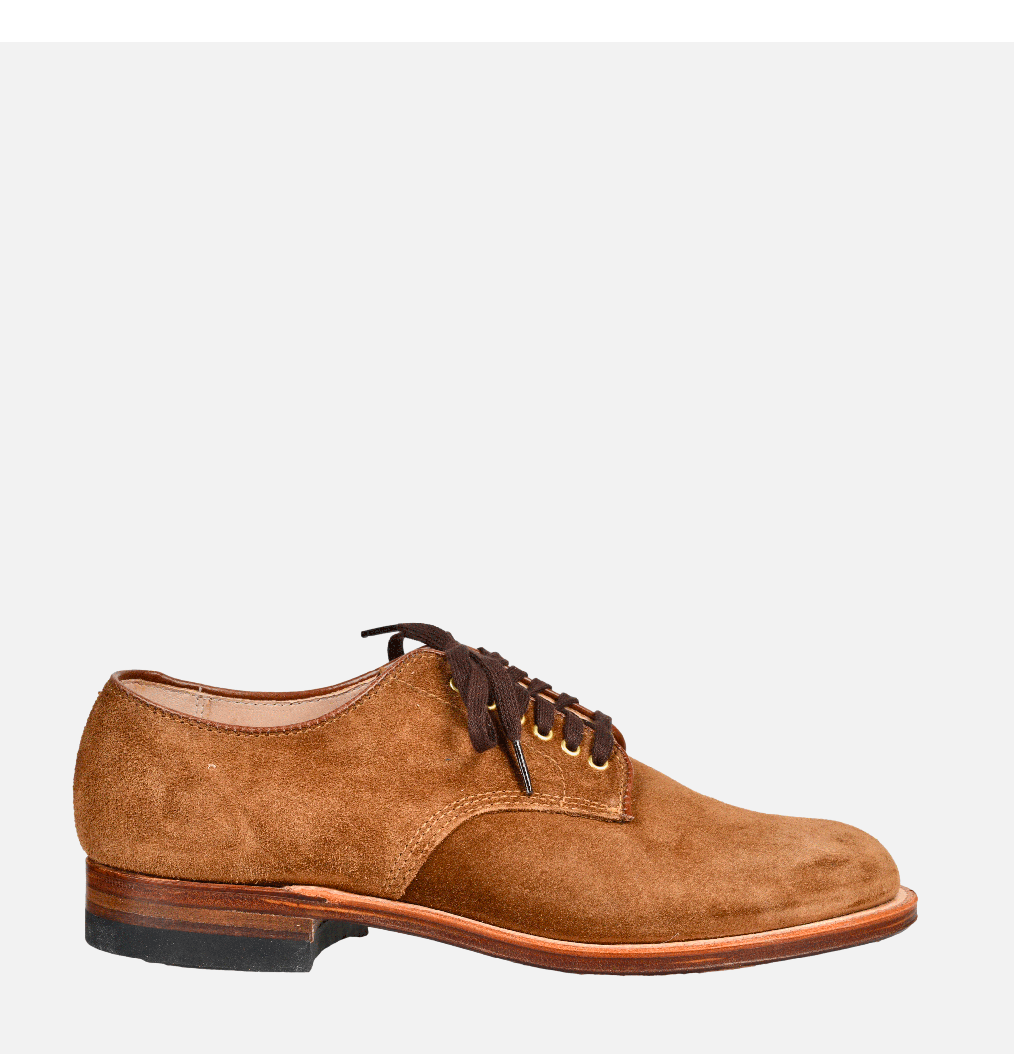 Alden Shoe & Co Snuff Suede Plain Toe Blucher