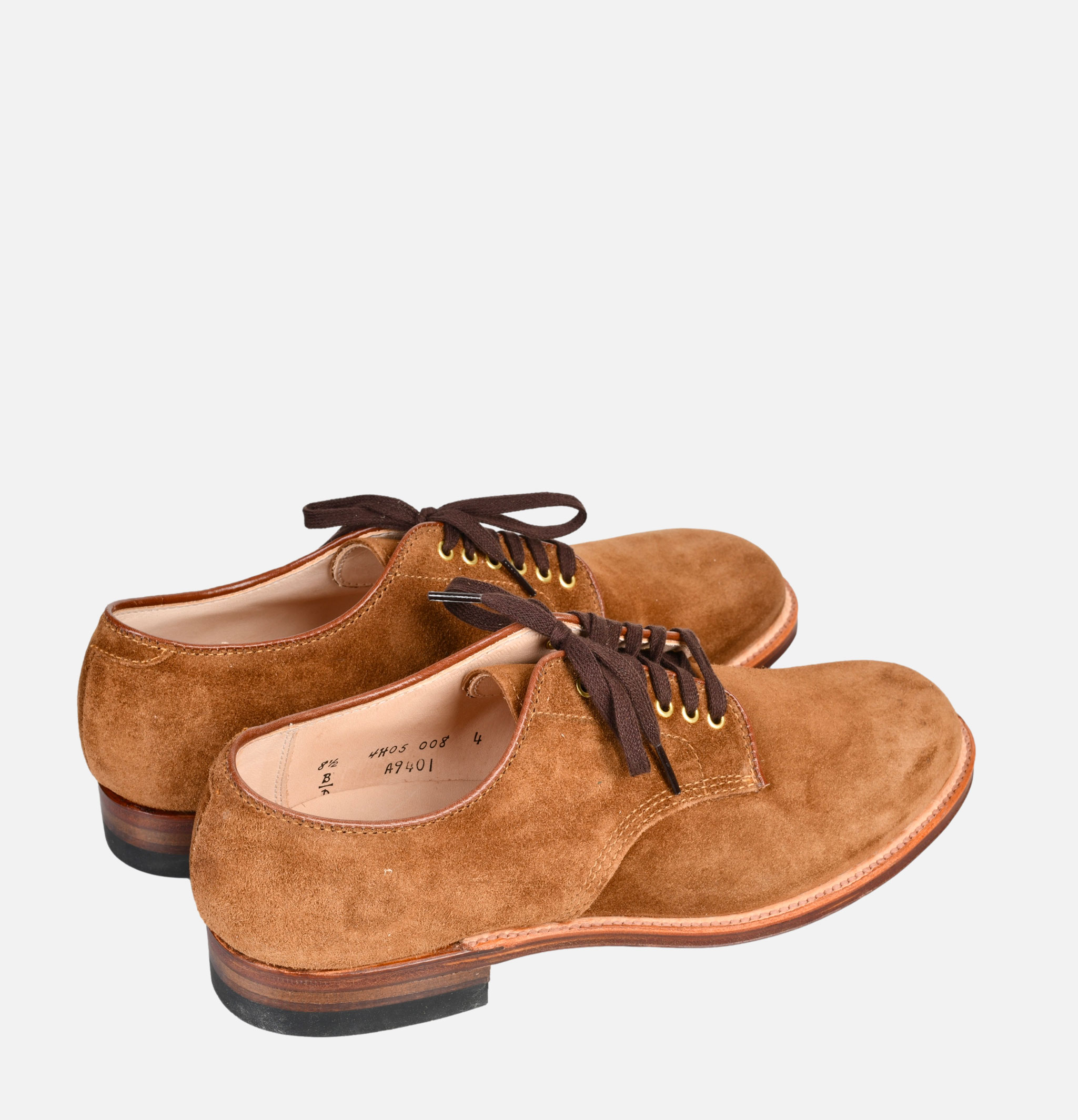 Alden Shoe & Co Snuff Suede Plain Toe Blucher