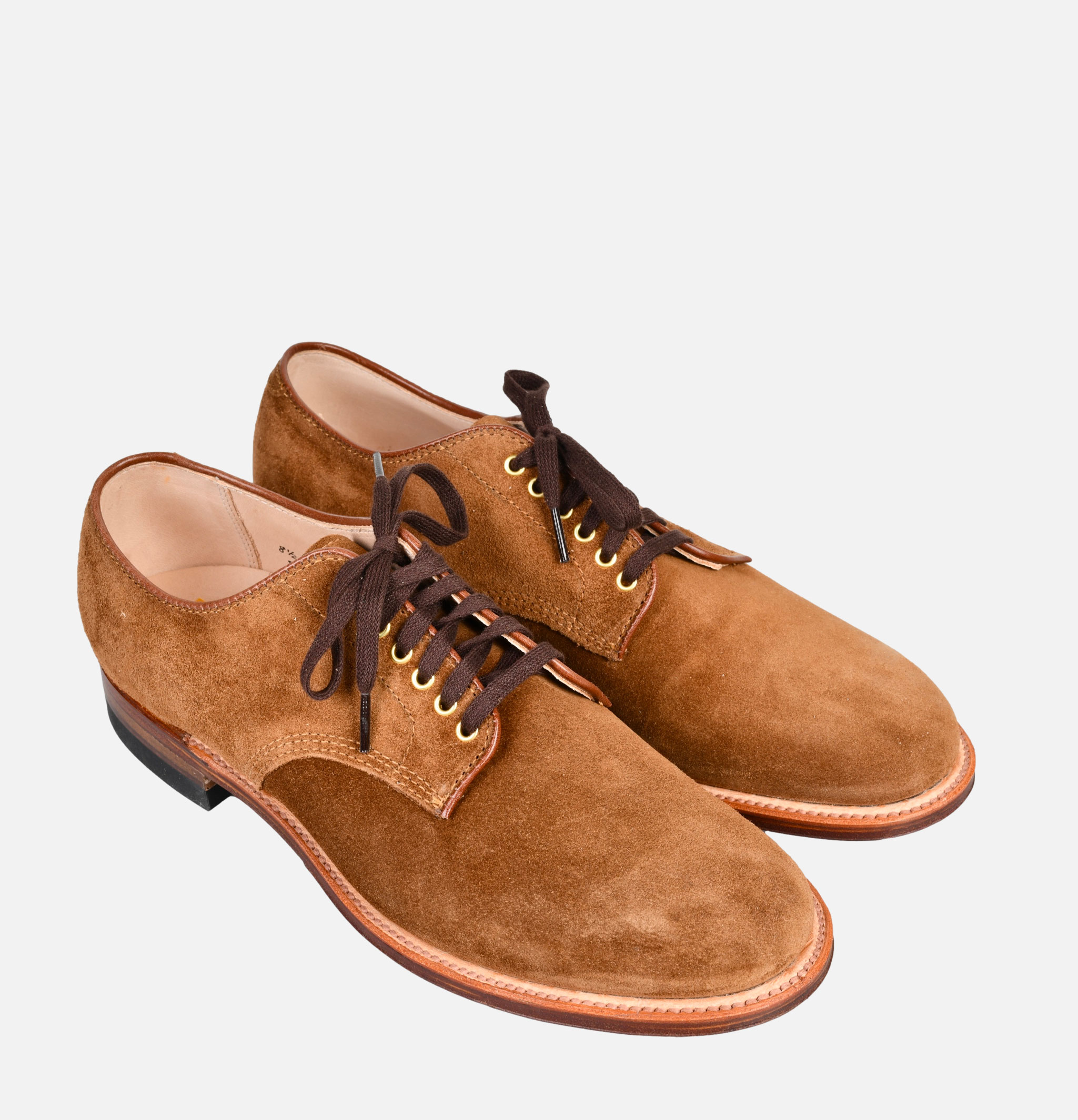 Alden Shoe & Co Snuff Suede Plain Toe Blucher