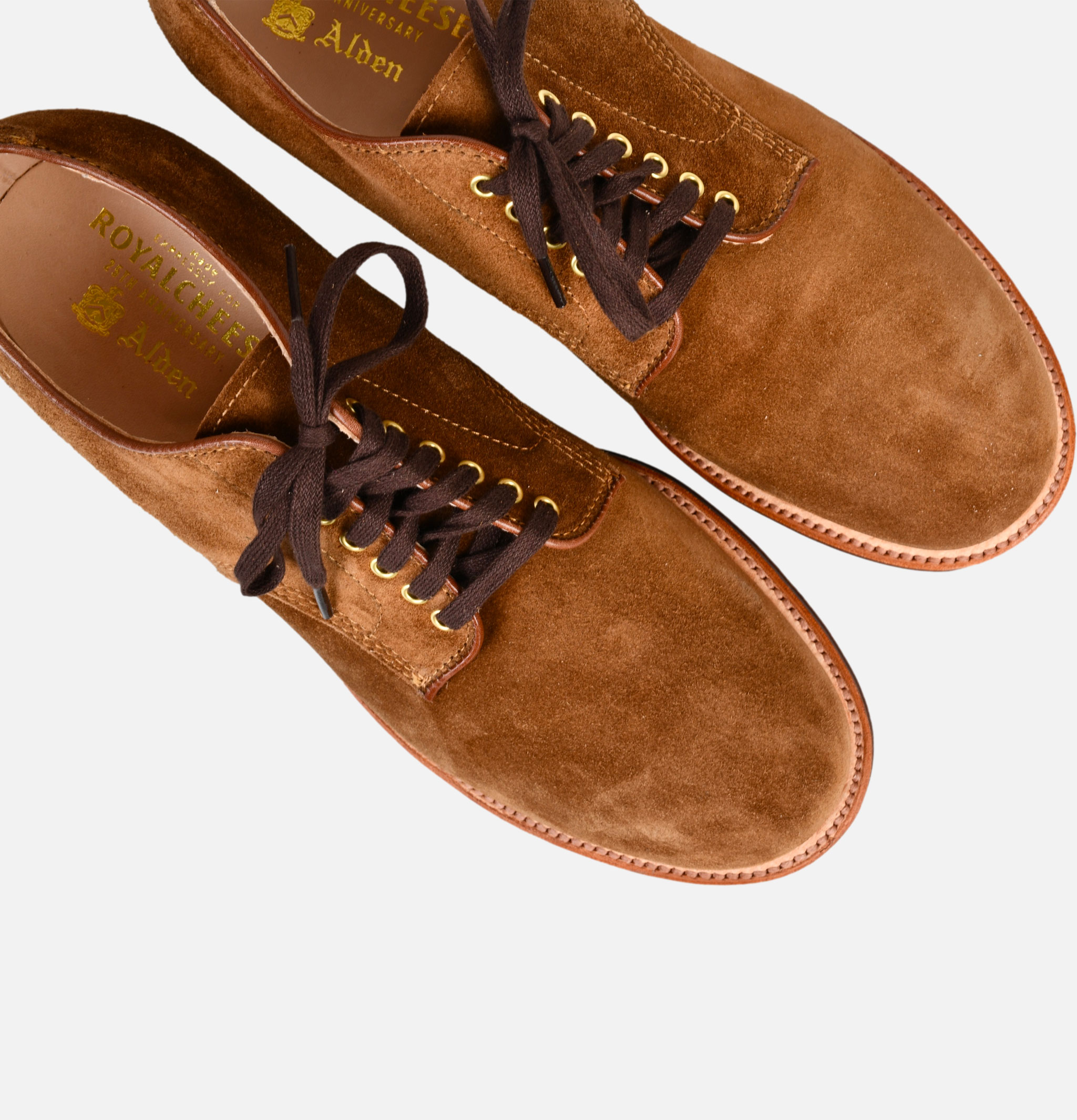 Alden Shoe & Co Snuff Suede Plain Toe Blucher