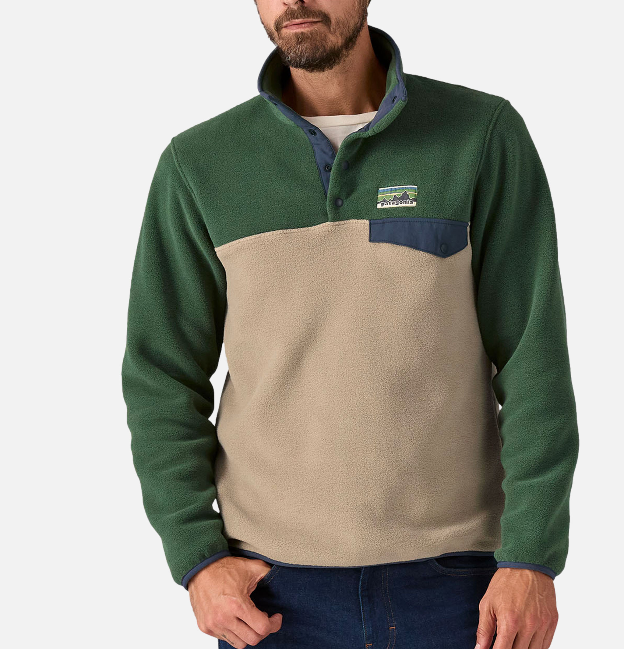 Patagonia M's Lw Synch Snap Fleece Seabird Grey