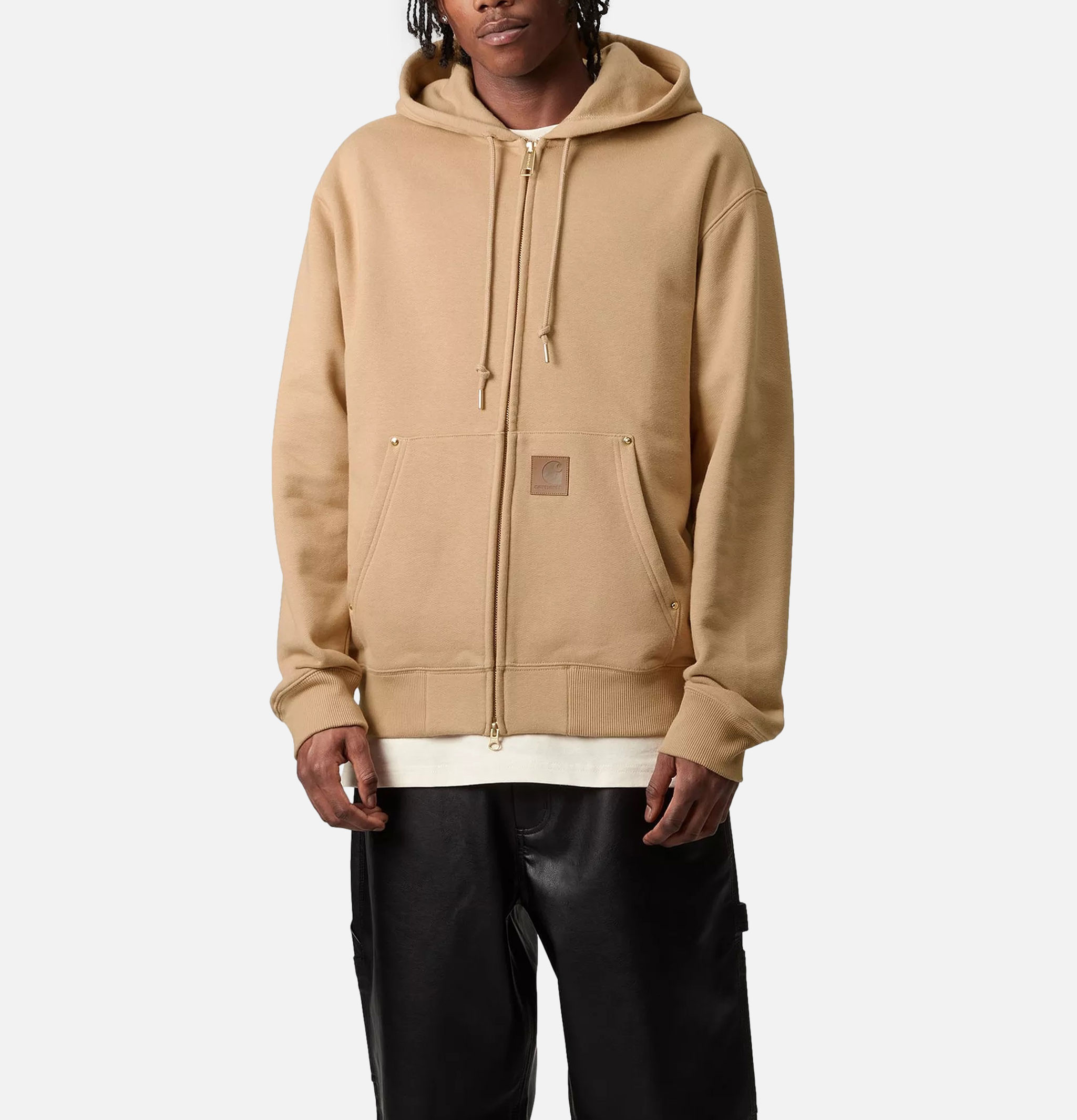 Carhartt WIP Hooded Eldon Sweat Jacket Marron