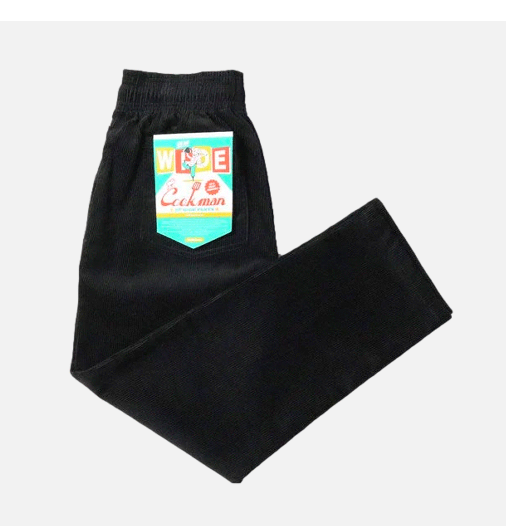 Cookman Chef Pantalon Semi-large Cord Noir