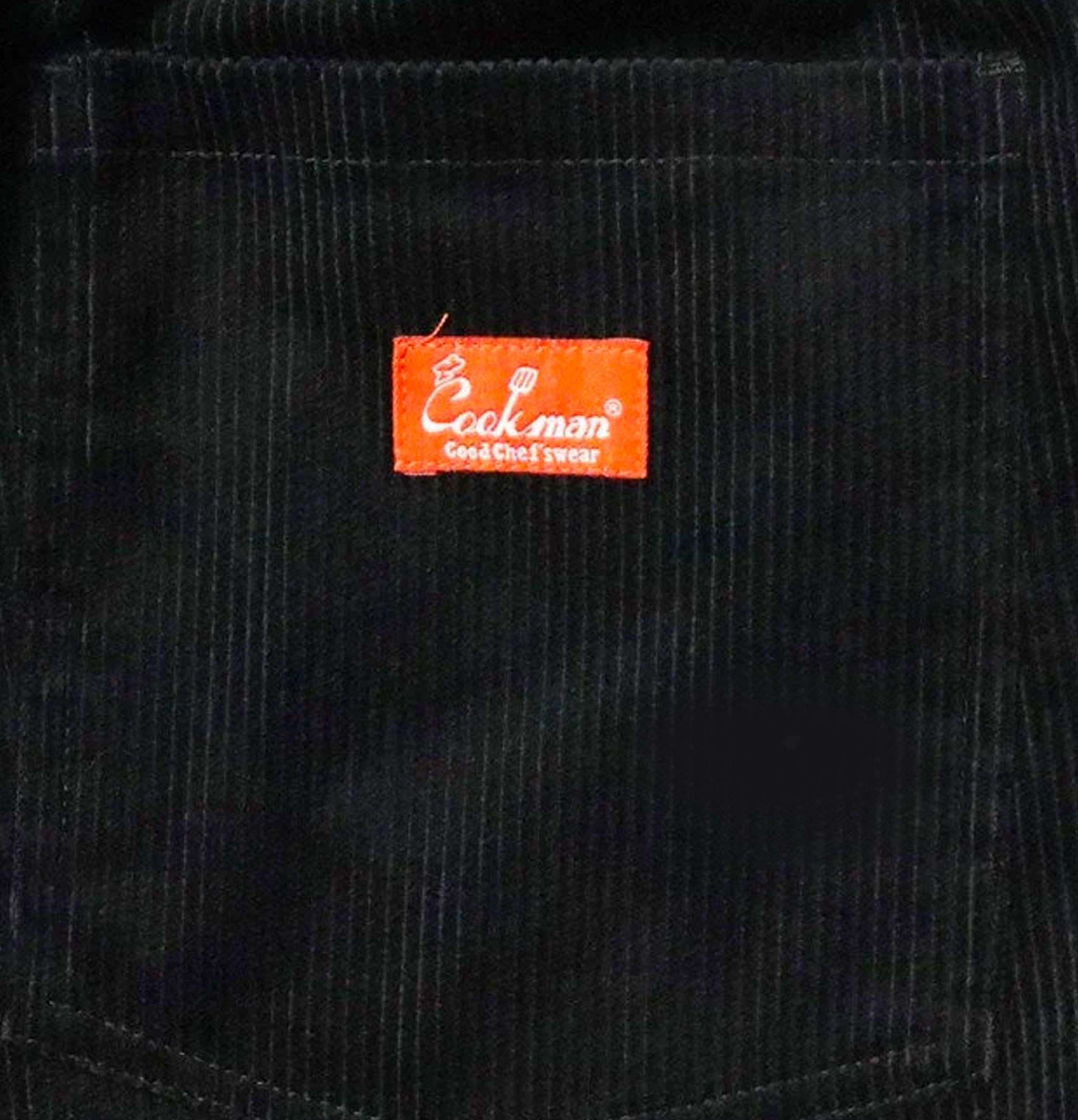 Cookman Chef Pantalon Semi-large Cord Noir