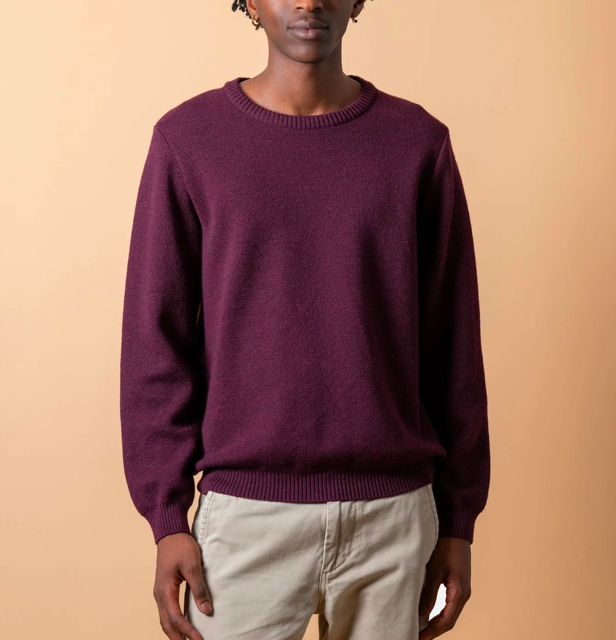 Nitto Knitwear Youri Round Neck Sweater Bordeaux