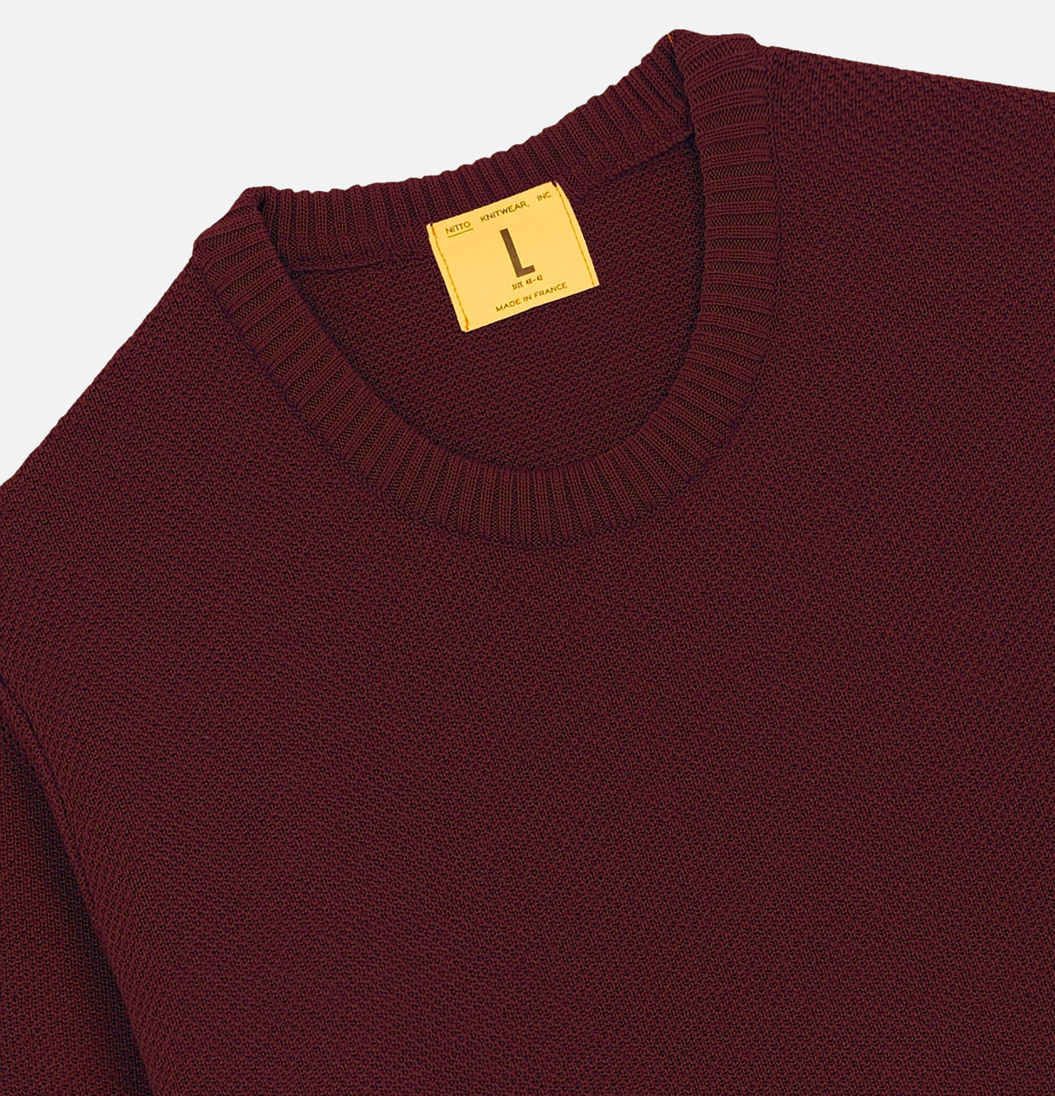 Nitto Knitwear Youri Round Neck Sweater Bordeaux