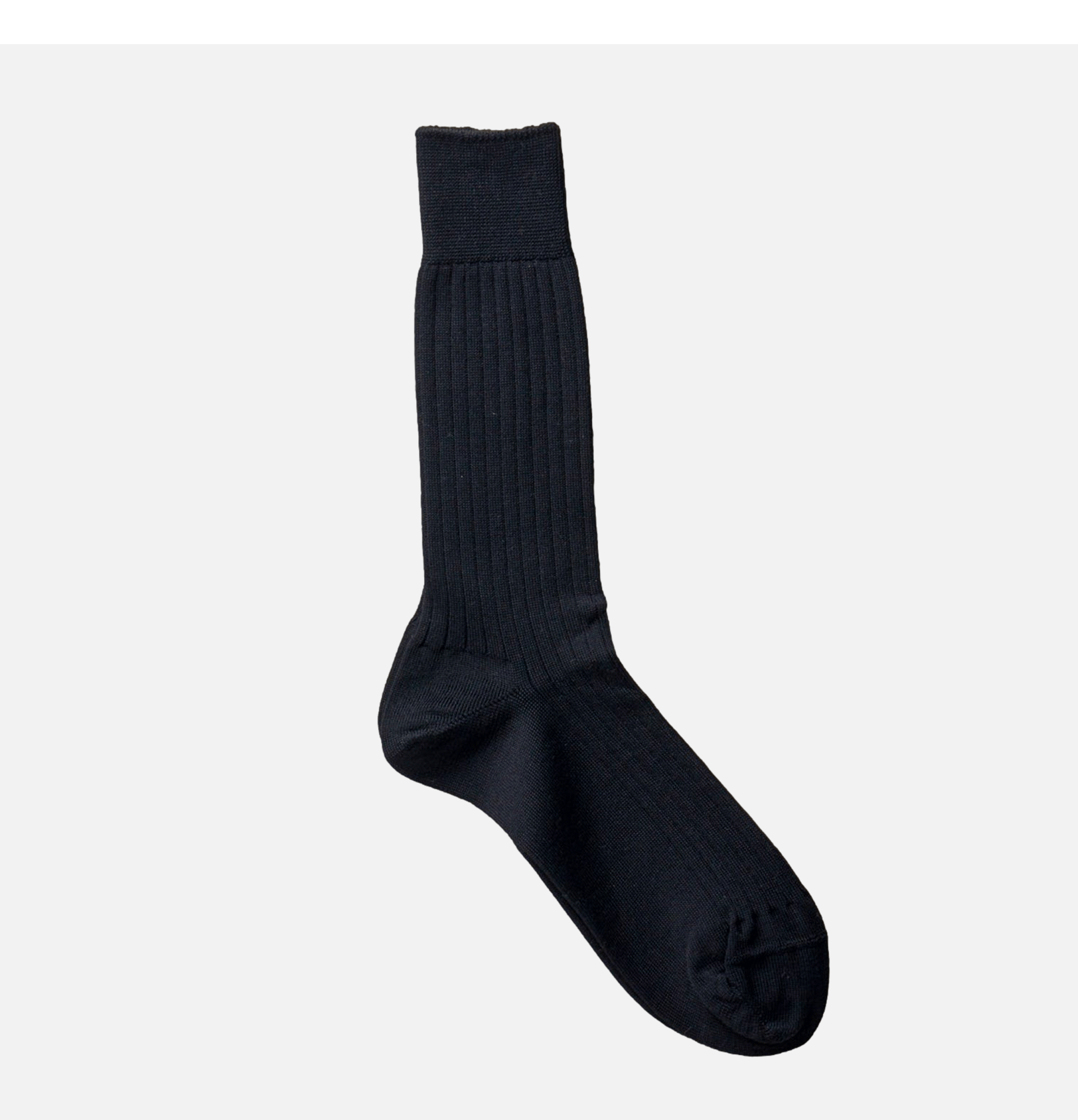 Yahae Organic Cotton Ribbed Socks Black