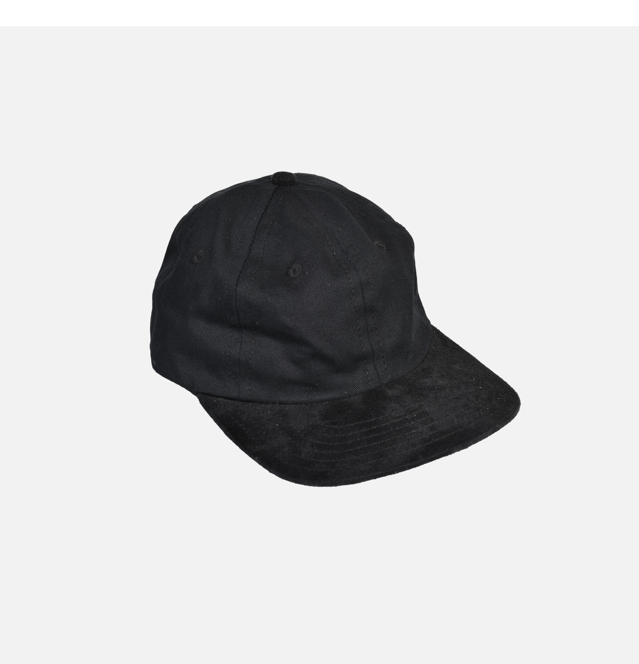 Lite Year Two Tone Moleskin&twill Cap Noir