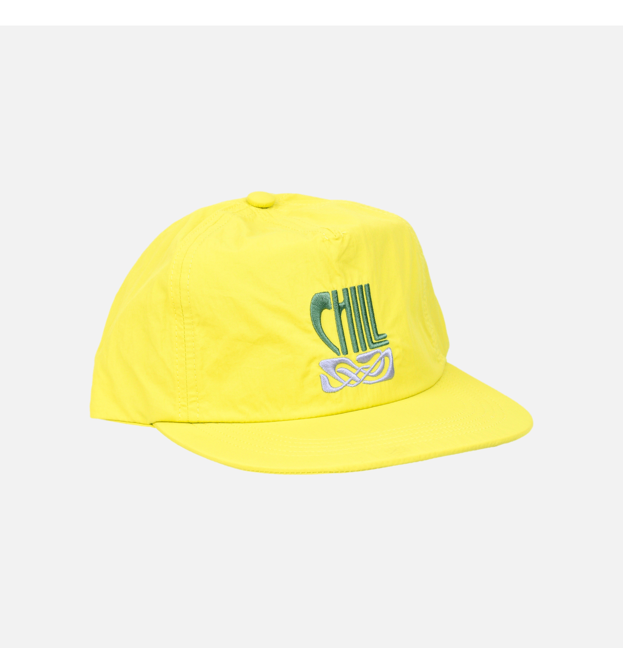 Nylon Emb 5panel Cap Lime