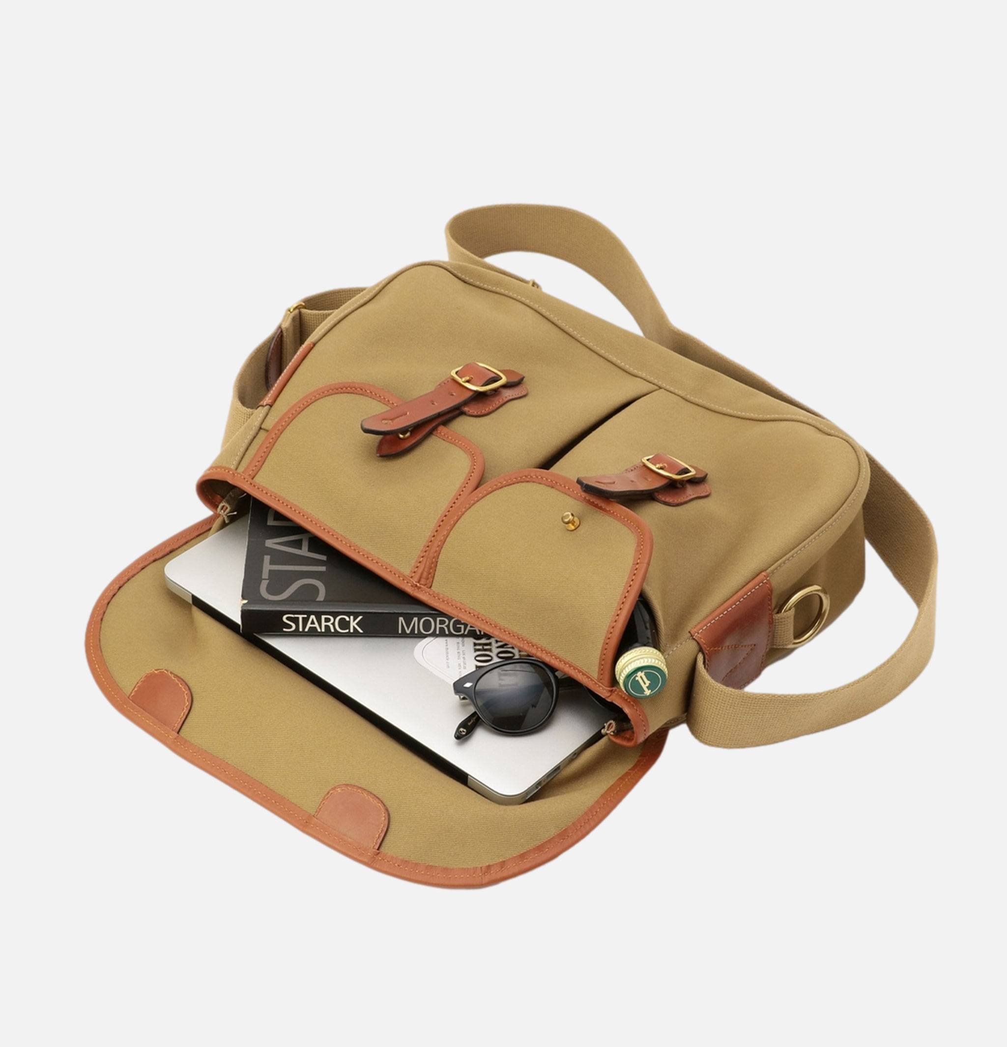 Sac Brady Bag Ariel Trout Canvas Large Khaki.