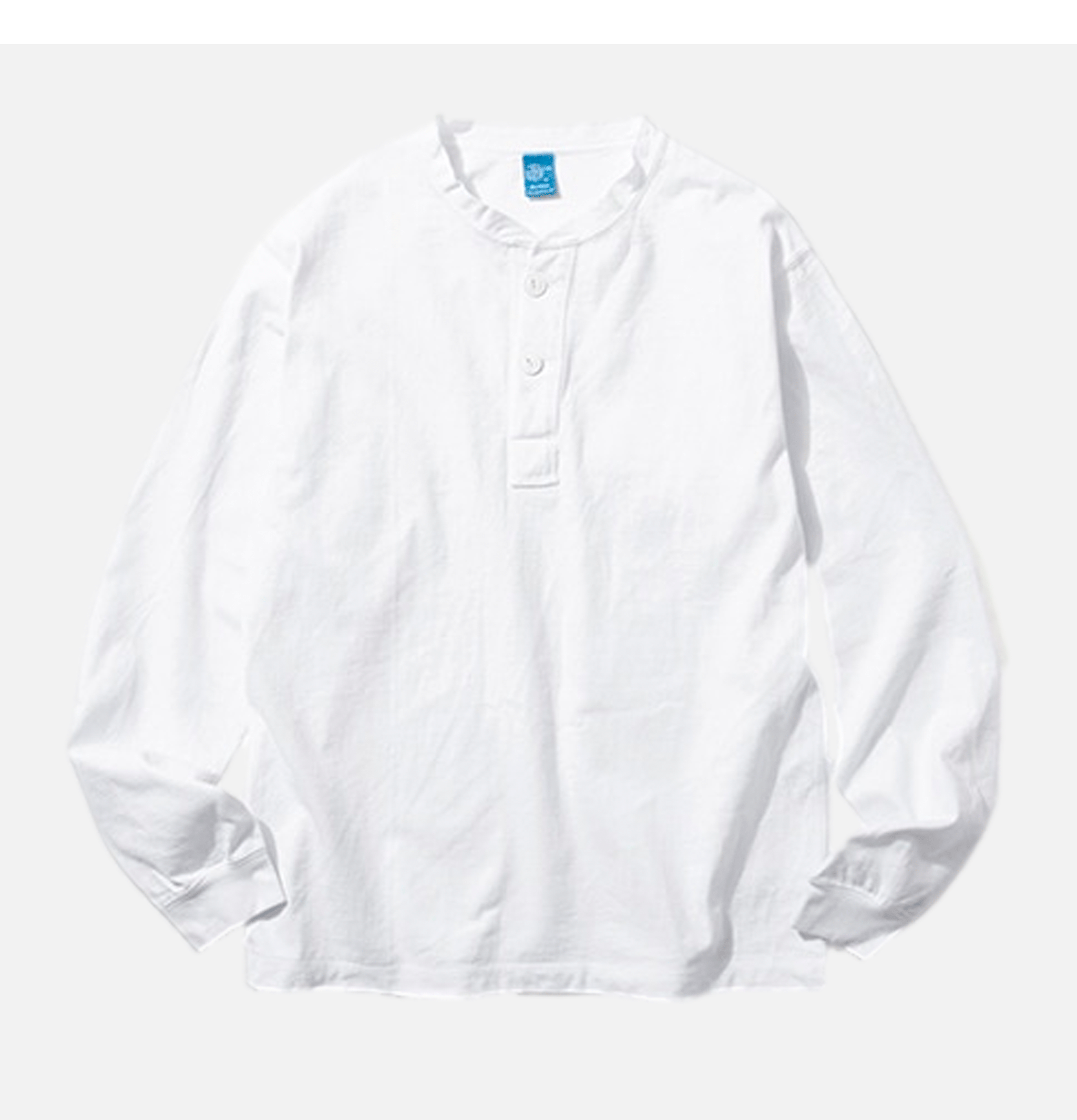 Good On Ls Heavy Henley Tee White